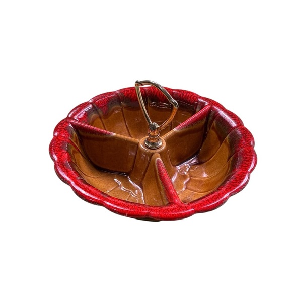 California pottery Other - Vintage California Pottery 1960s drip glaze relish dish